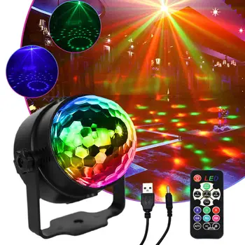 RGB диско-топка за парти със звука, led декоративен проектор, стробоскоп, лампа за рожден ден, автомобилен dj, се препоръчва