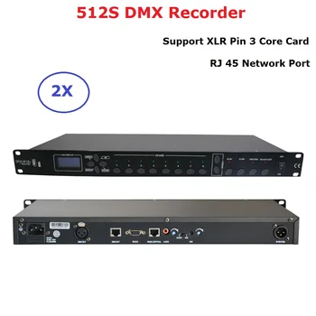 2 бр., от висок клас с лампа, 512-канален DMX-рекордер за диско клуб, партита, аудио осветление, ефект за възпроизвеждане, запис на 512 канала