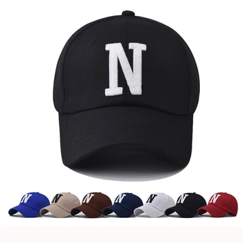 Бейзболна шапка, бейзболна шапка, солнцезащитная шапка, пролетно-есенна бейзболна шапка, спортна шапка с буквата N, шапка в стил хип-хоп, приталенные шапки, шапки за мъже и жени