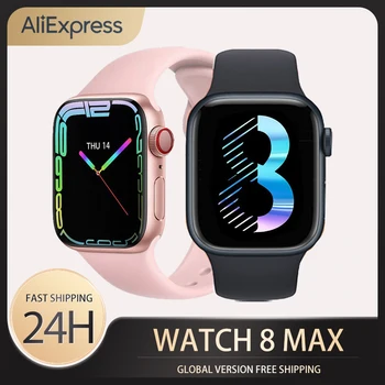 2023 Оригинални часовници 8 Max, нови умни часовници за мъже и жени, безжична зареждане, NFC, Bluetooth, спортен фитнес тракер за Apple Xiaomi